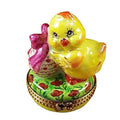 Easter Chick Bird Limoges Box, a hand-painted Limoges porcelain gift