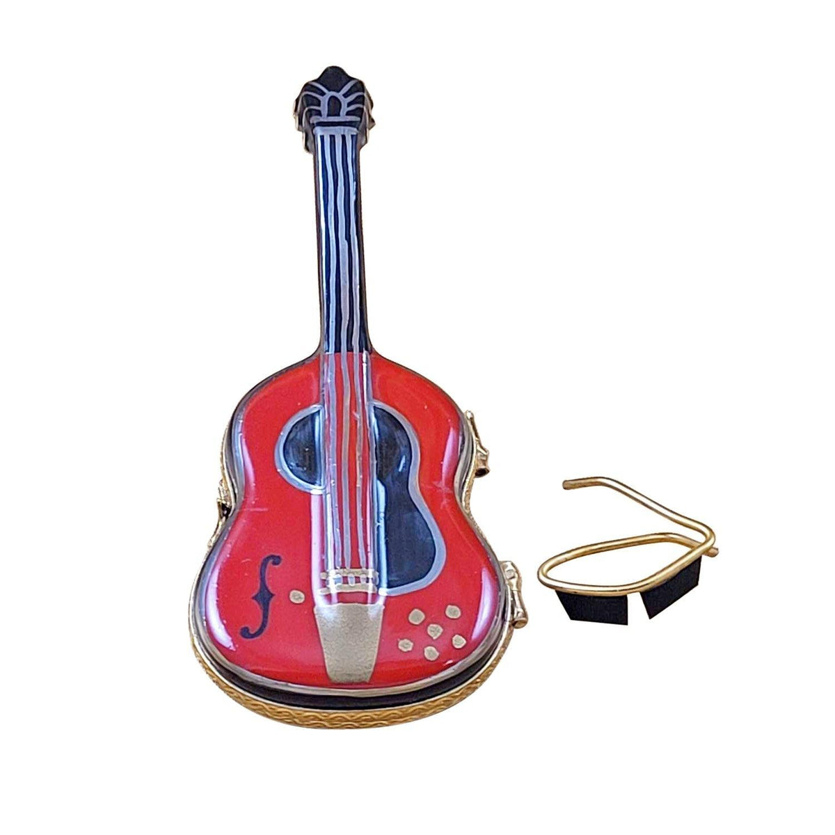 Electric Guitar Limoges Box for Music Lovers, a hand-painted Limoges porcelain gift