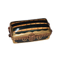 Elegant Pink Trunk Porcelain Art Object, a hand-painted Limoges porcelain gift