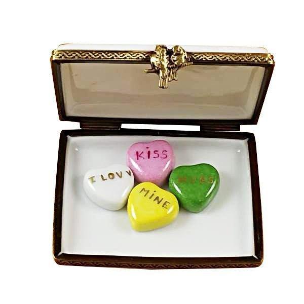 Envelope with Conversation Hearts Limoges Porcelain Art Object, view 2