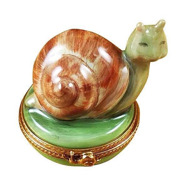 Escargot Snail Limoges Box for French Culture Lovers, a hand-painted Limoges porcelain gift