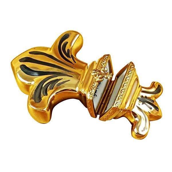 Fleur de Lys Gold Limoges Box France, view 2