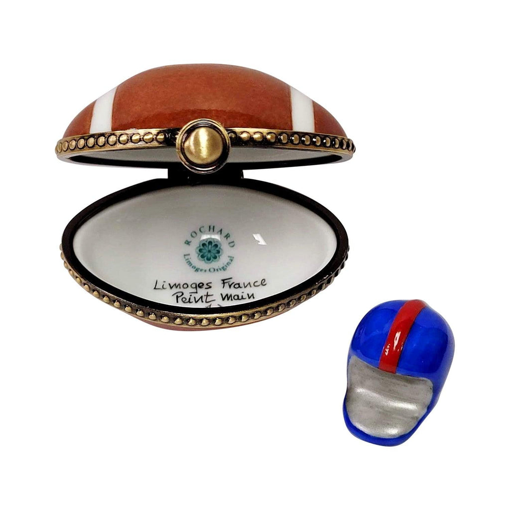 Football with Removable Helmet Limoges Box for Collectors, view 2