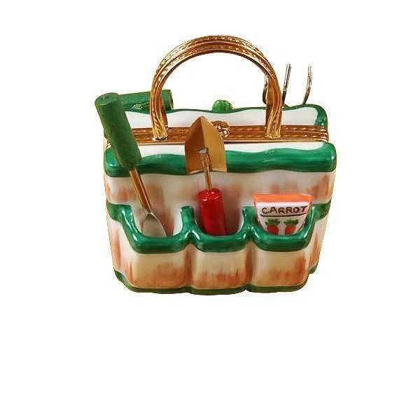 Gardening Bag with Tools Limoges Box, view 3