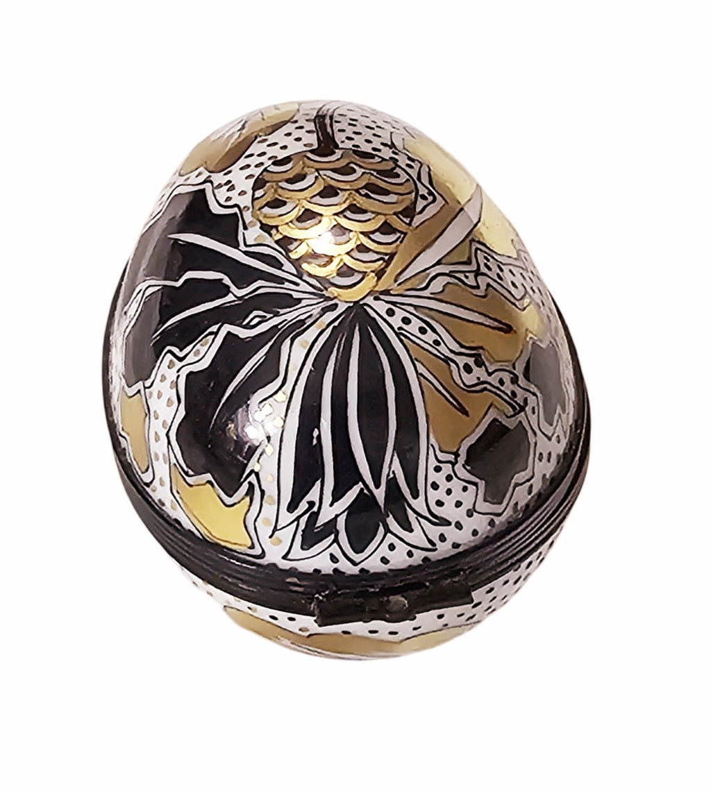 Boldly Painted Black Gold Egg for Elegance, view 6