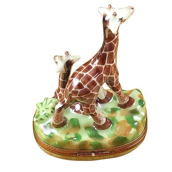 Giraffe with Baby Limoges Box for Wildlife Lovers, view 3