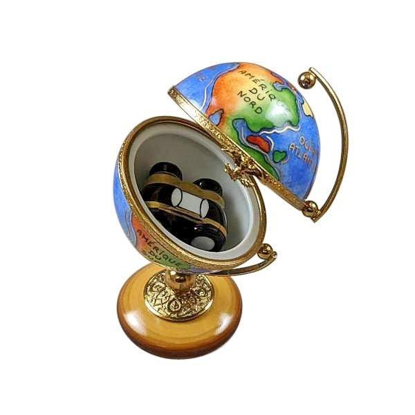 Globe With Binoculars Limoges Box Gift, view 2