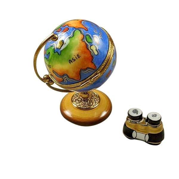 Globe With Binoculars Limoges Box Gift, view 3