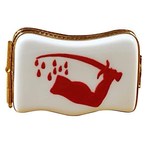 Goliad Texas Flag Limoges Box for Texas Enthusiasts, a hand-painted Limoges porcelain gift