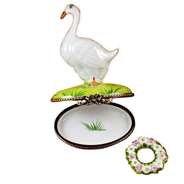 Goose Spring Christmas Wreaths Limoges Box Holiday Decor, view 2