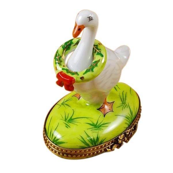 Goose Spring Christmas Wreaths Limoges Box Holiday Decor, view 3