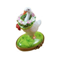 Goose Spring Christmas Wreaths Limoges Box Holiday Decor, a hand-painted Limoges porcelain gift