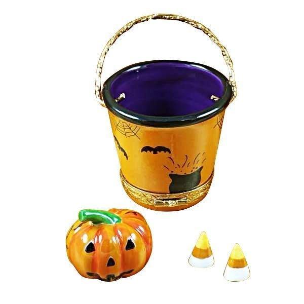 Halloween Pail with Jackolantern Limoges box, an heirloom-quality piece for collectors
