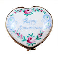 Happy Anniversary Heart 50th Limoges Porcelain Art Object Gift, a hand-painted Limoges porcelain gift