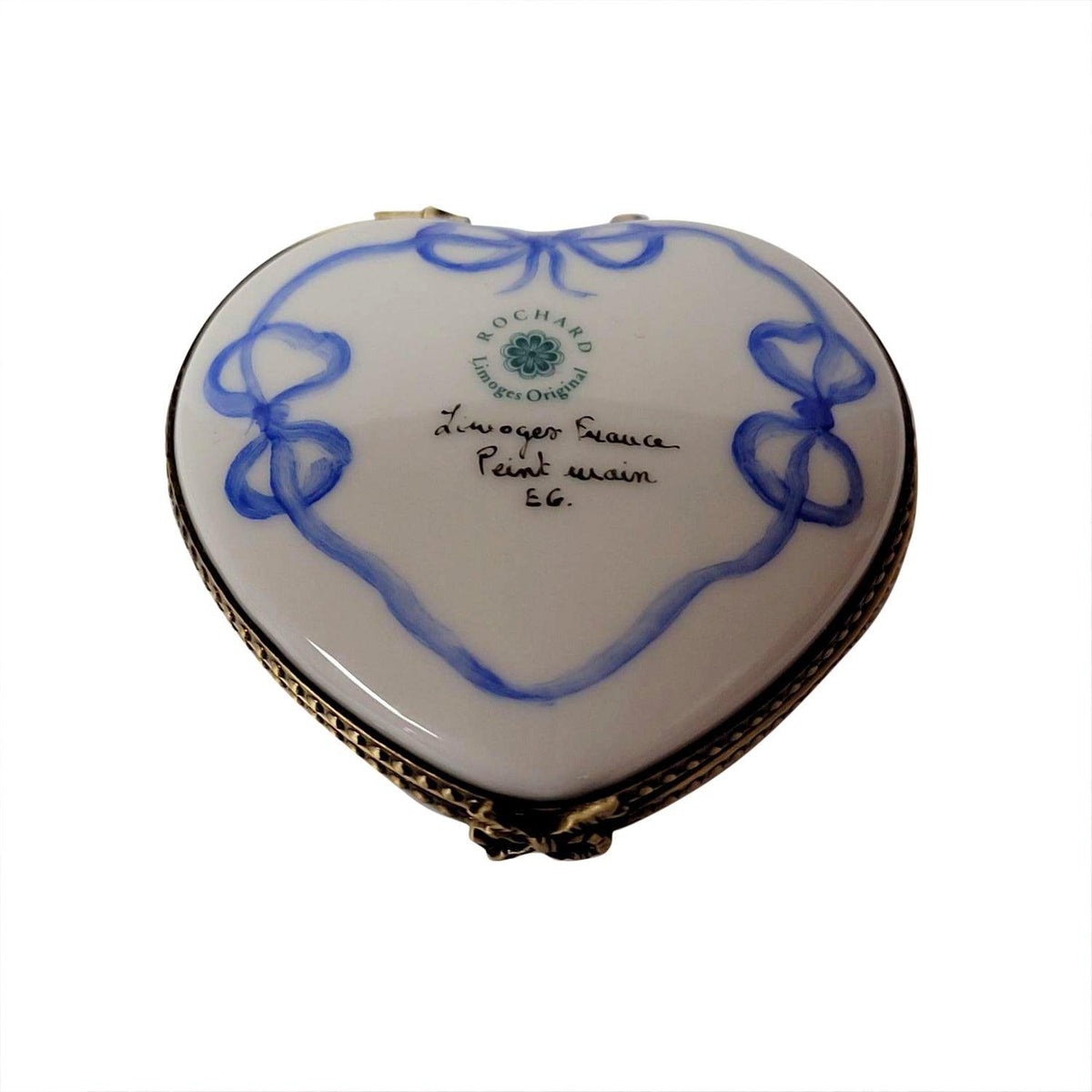 Happy Birthday Heart 50th Limoges Porcelain Art Object Gift, view 3