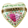 Heart Happy Anniversary Limoges Porcelain Art Object Limoges, a hand-painted Limoges porcelain gift