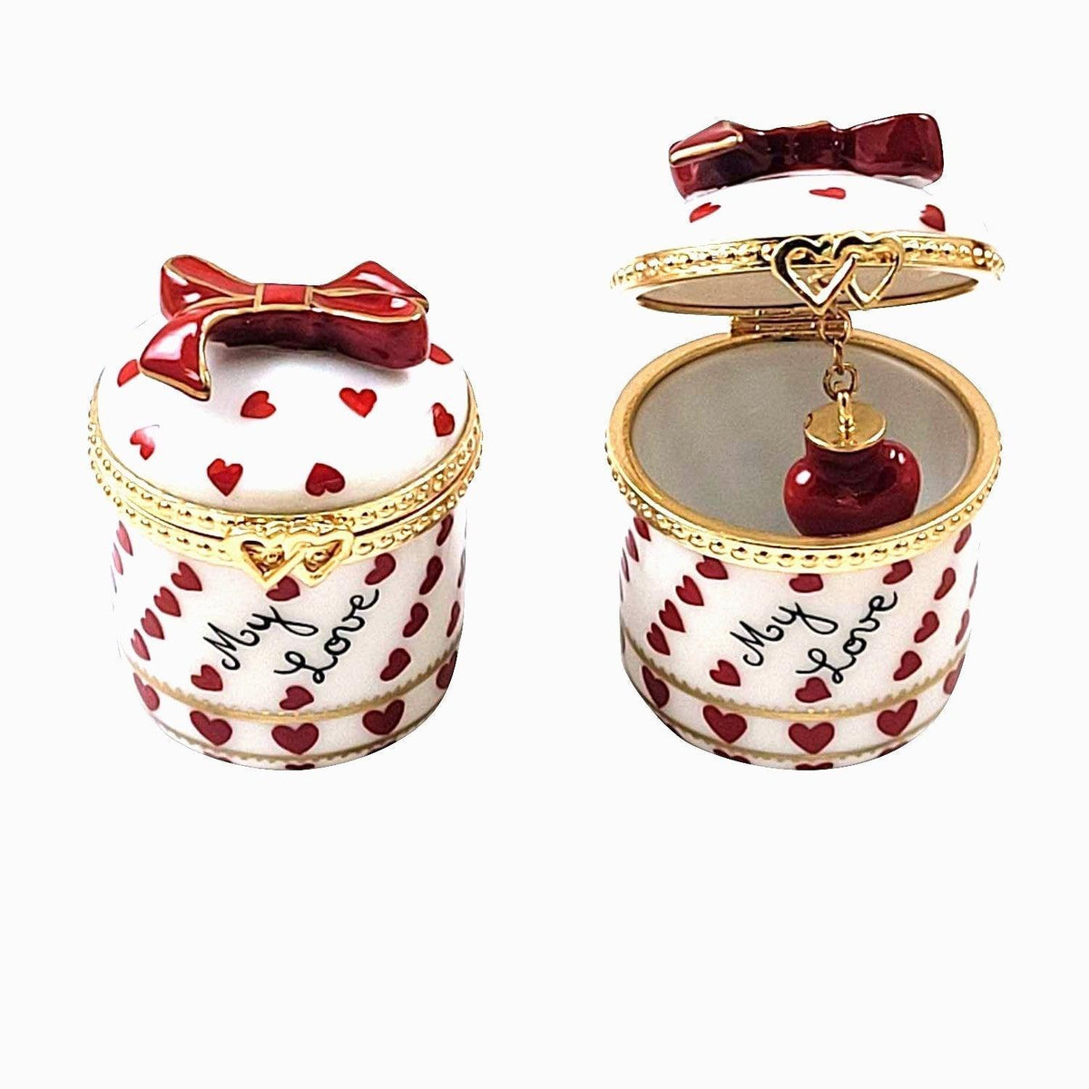 Heart Jewel My Love Heart Jewel My Love Limoges Porcelain Art Object, a hand-painted Limoges porcelain gift