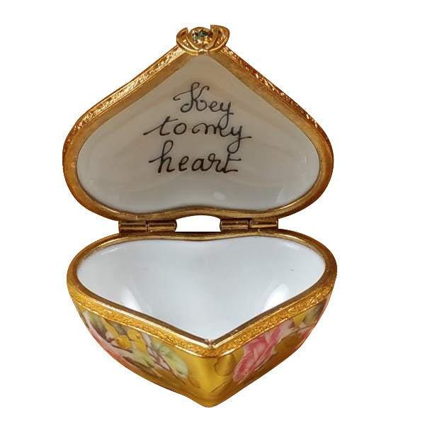 Heart Key to My Heart Limoges Box, view 2