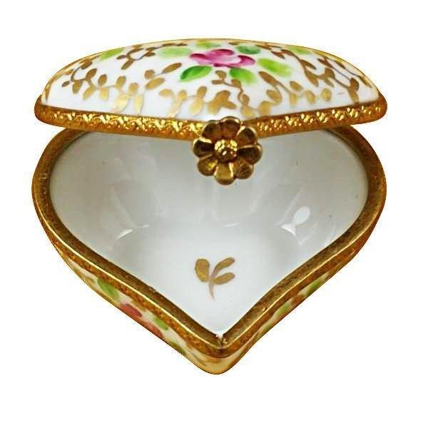 Heart Tapestry Rose Limoges Box, view 2