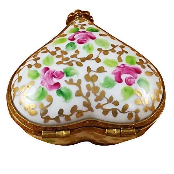 Heart Tapestry Rose Limoges Box, view 3