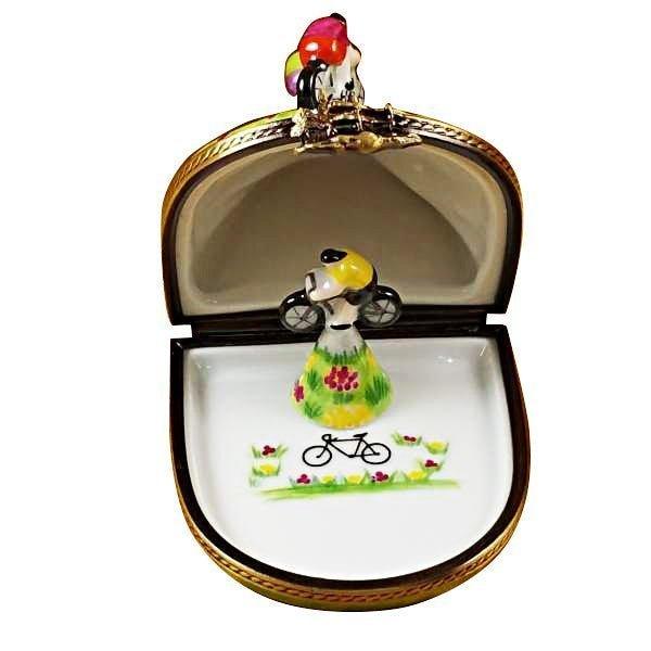 Hill Climbing Bicycles Limoges Box, view 4