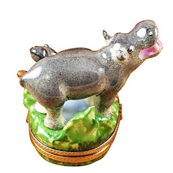 Hippo and Baby Limoges Box for Animal Lovers, view 4