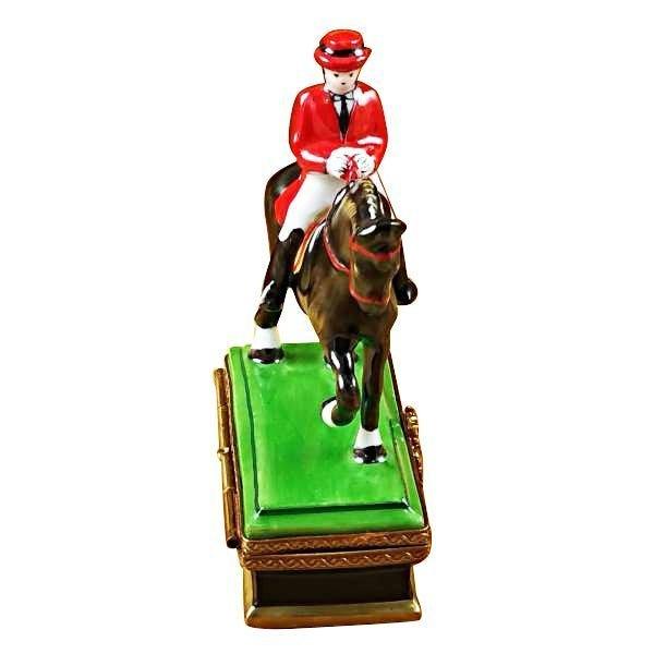 Horse with Rider Dressage Limoges Box, view 3