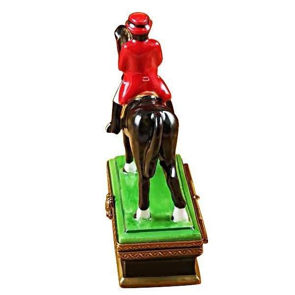 Horse with Rider Dressage Limoges Box, view 4