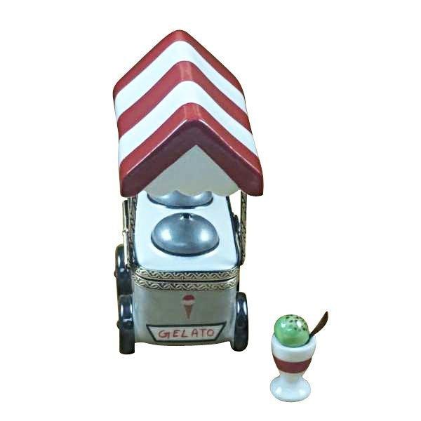 Ice Cream Cart Limoges Box w/ Removable Cup & Spoon Gift, view 5