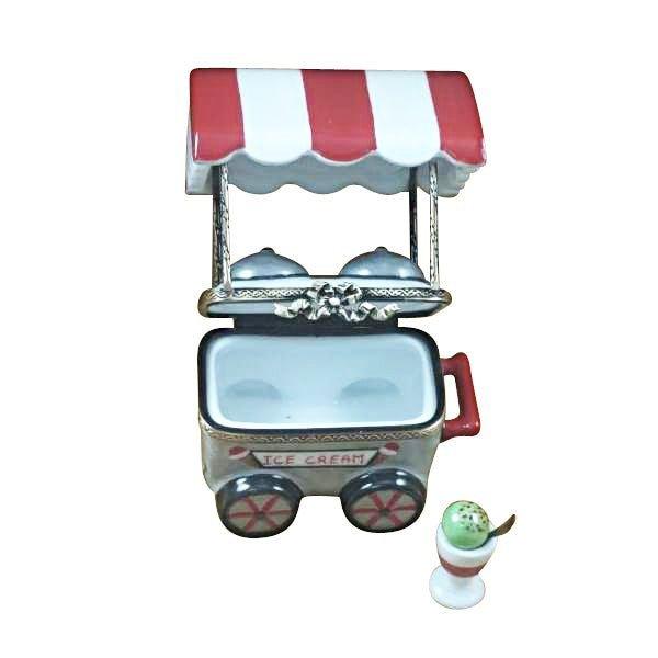 Ice Cream Cart Limoges Box w/ Removable Cup & Spoon Gift, view 3