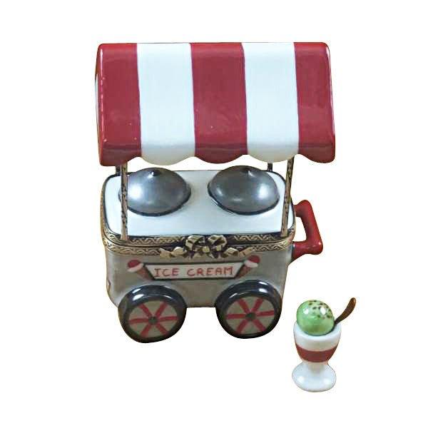 Ice Cream Cart Limoges Box w/ Removable Cup & Spoon Gift, view 4