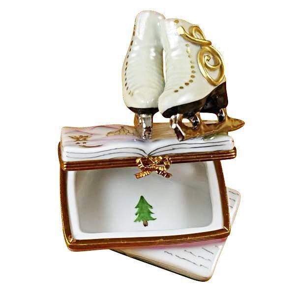Ice Skates on Book Snow Limoges Box, view 2