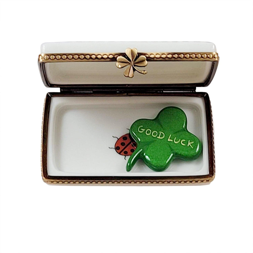 Irish Good Luck with Removable FourLeaf Clover Limoges Box, view 2