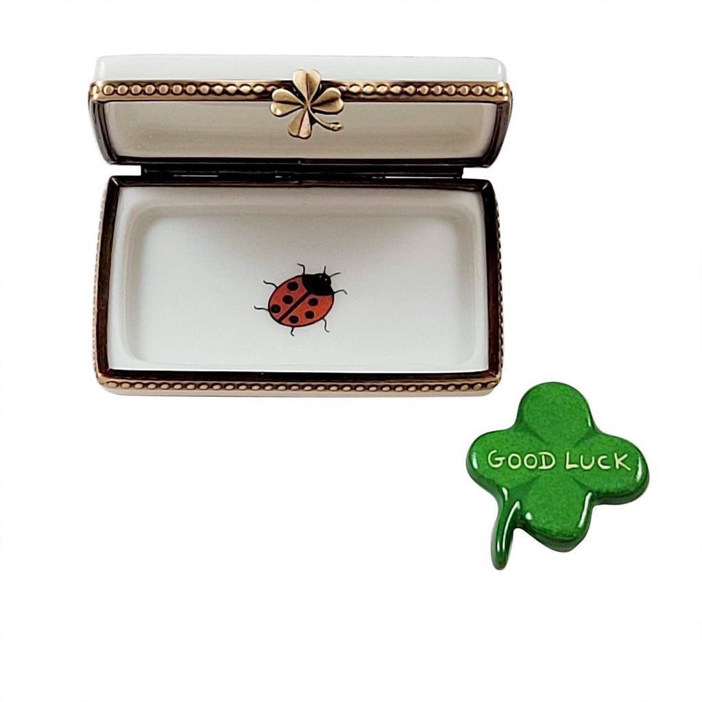 Irish Good Luck with Removable FourLeaf Clover Limoges Box, view 3
