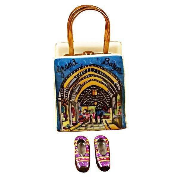 Istanbul Shopping Bag with Removable Turkish Slippers, view 2