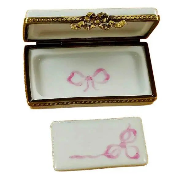 Its a Girl Pink Stork Limoges Box, view 3
