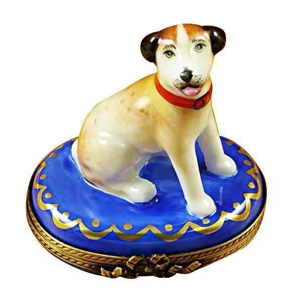 Jack Russell Terrier Limoges Box, a hand-painted Limoges porcelain gift