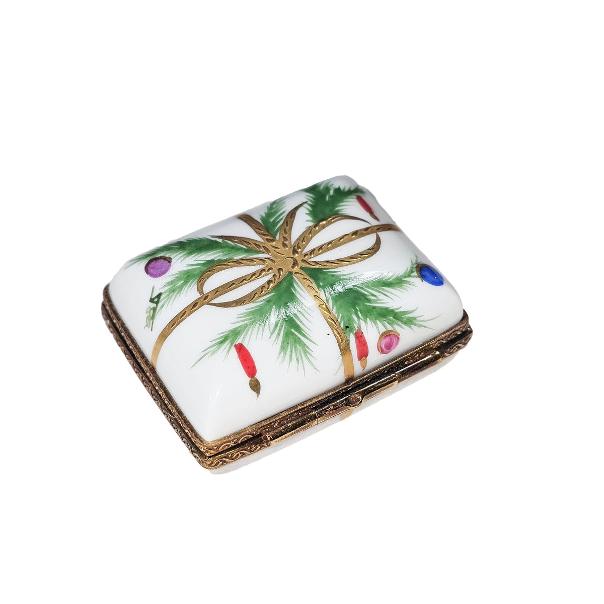 Joyeux Noel Rectangle Limoges Box, view 4