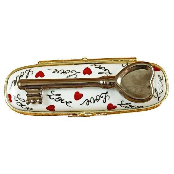 Key to My Heart Limoges Porcelain Art Object for Collectors, view 4