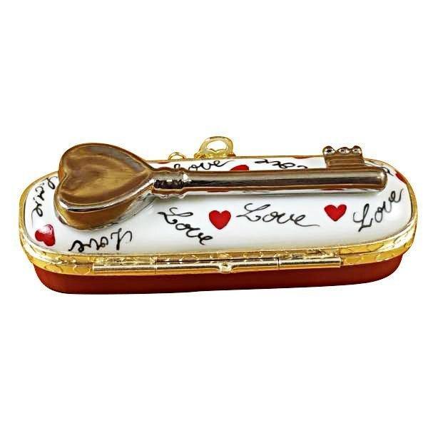 Key to My Heart Limoges Porcelain Art Object for Collectors, view 3