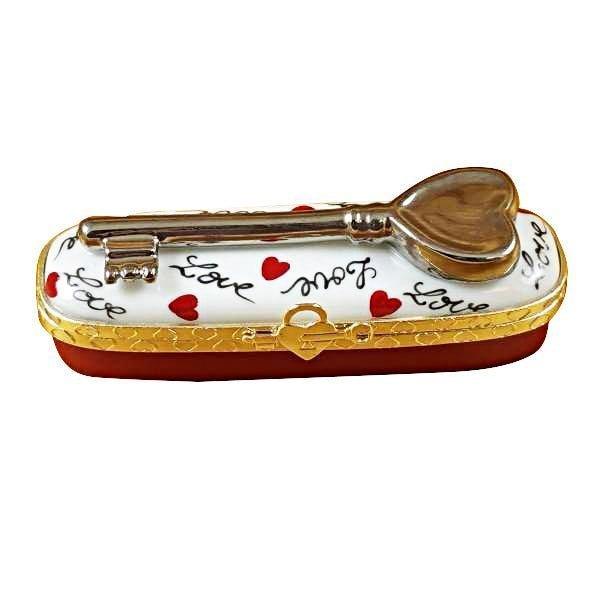 Key to My Heart Limoges Porcelain Art Object for Collectors, a hand-painted Limoges porcelain gift