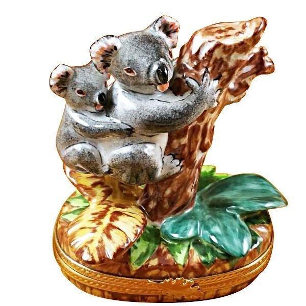 Koala with Baby Limoges Box Keepsake, a hand-painted Limoges porcelain gift