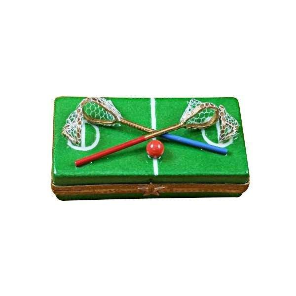 Lacrosse Field Limoges Box for Sports Lovers, a hand-painted Limoges porcelain gift