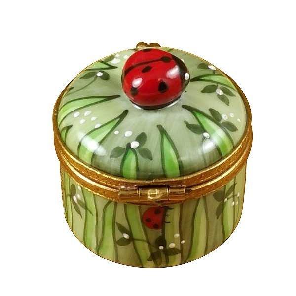 Ladybug in Grass Limoges Box Collectible, view 3