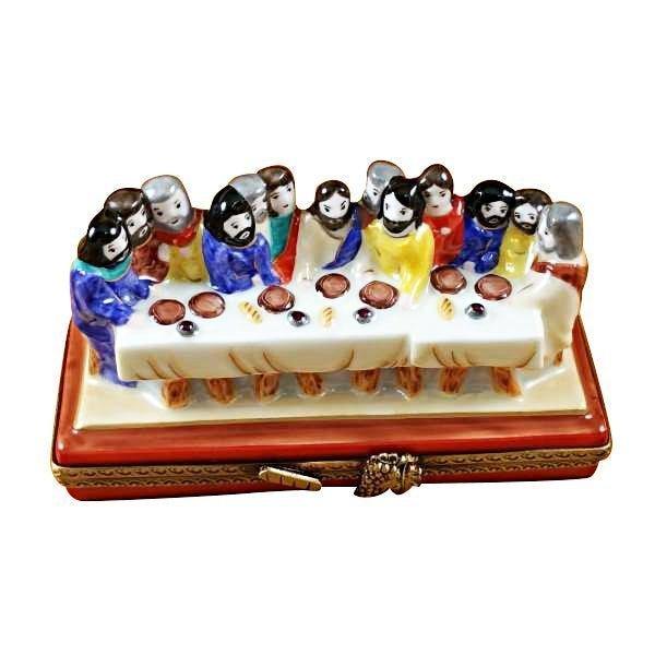 Last Supper Christian Jesus Limoges Box, a hand-painted Limoges porcelain gift