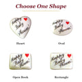 Happy Baby Shower! porcelain goodie trinkets in all shapes: heart, oval, open book, rectangle