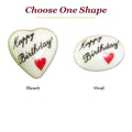 Happy Birthday! porcelain goodie trinkets in all shapes: heart, oval