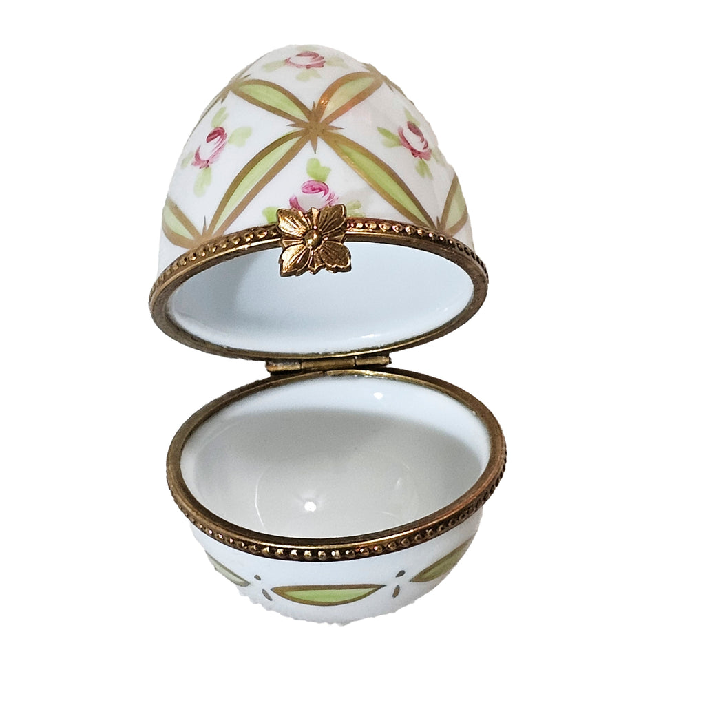 Light Green Design w Flowers Egg, view 2