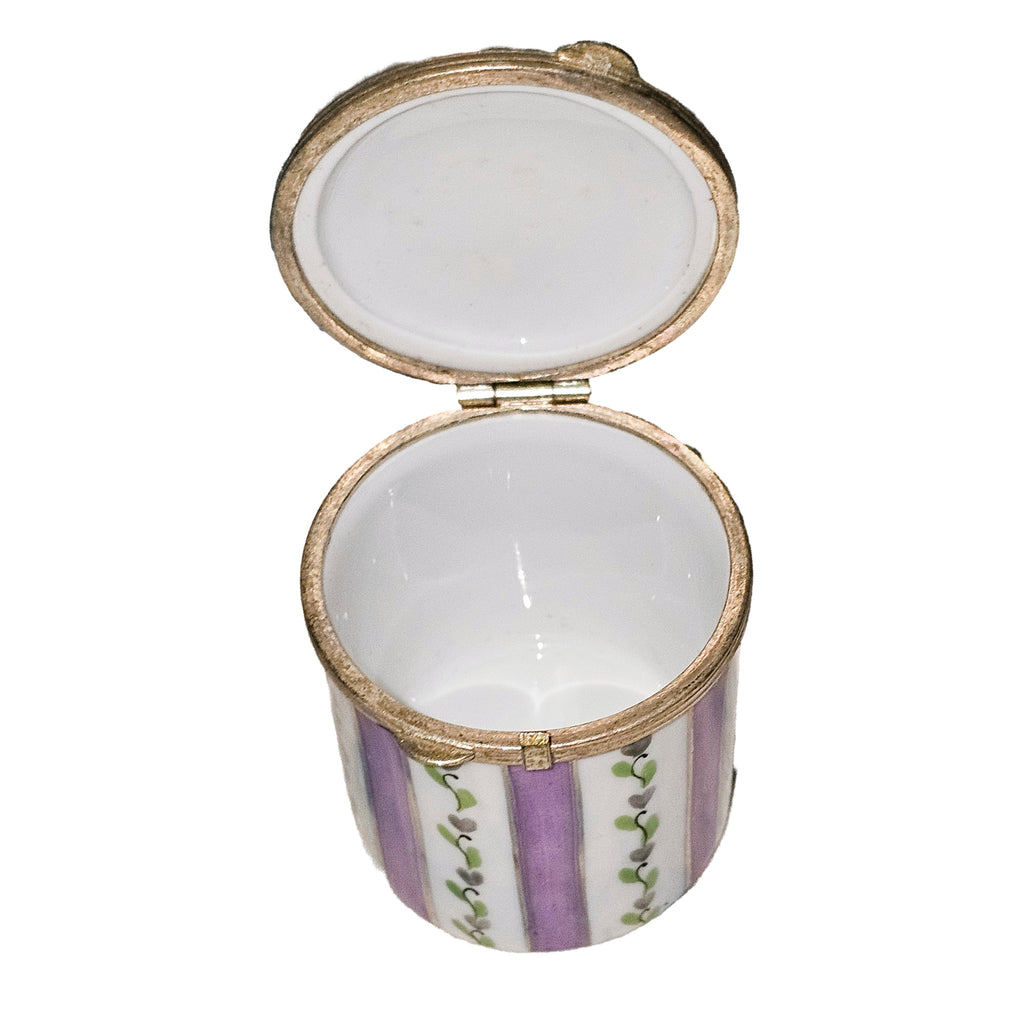 Tall Light Purple Stripes w Flowers Box, view 2