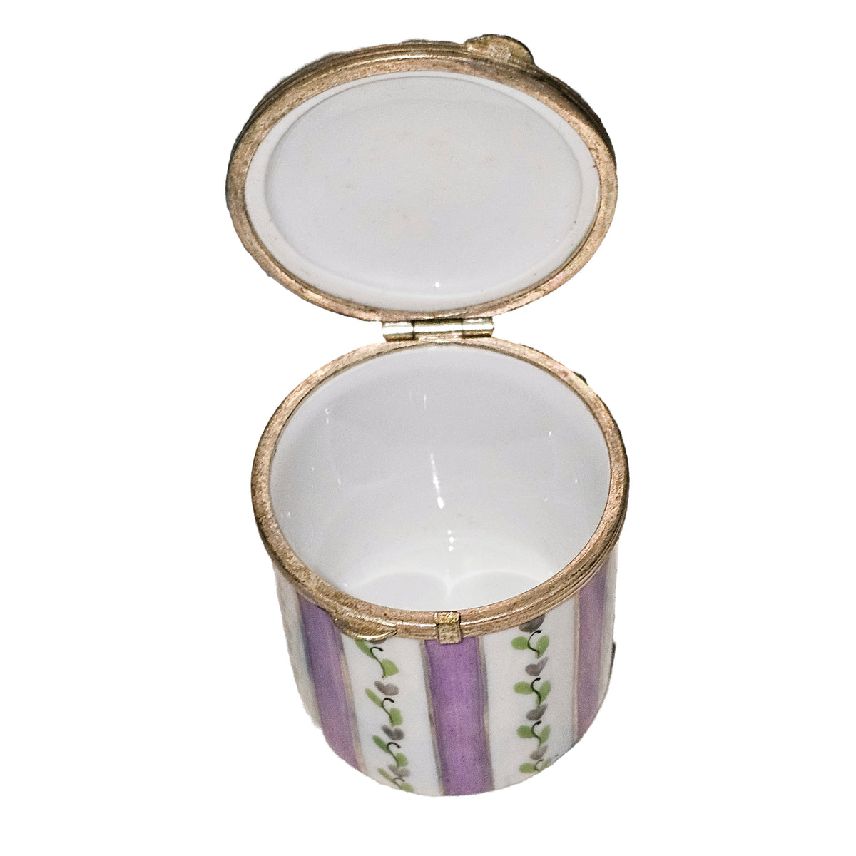 Tall Light Purple Stripes w Flowers Box, view 2